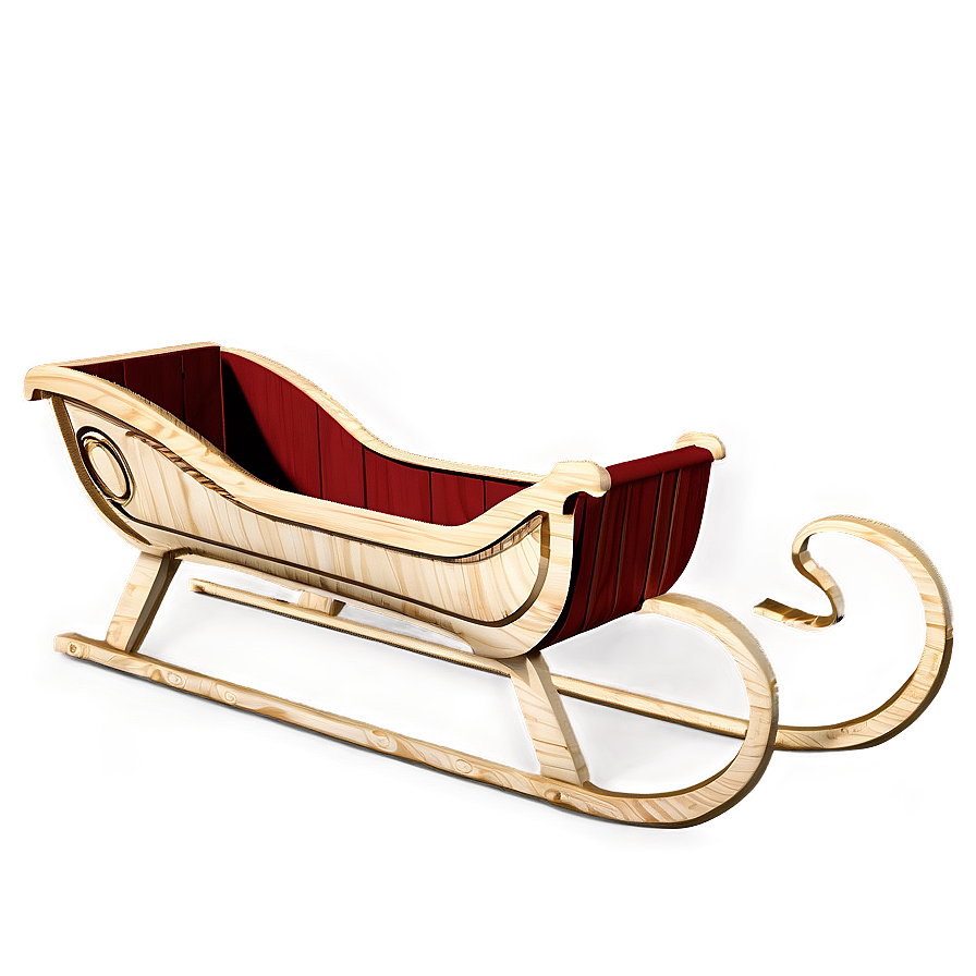 Rustic Wooden Christmas Sleigh Png Hqo