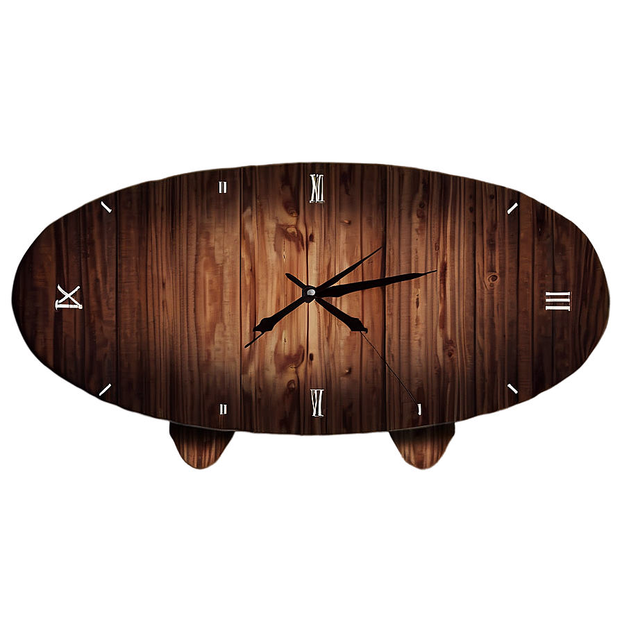 Rustic Wooden Clock Png Ehf53