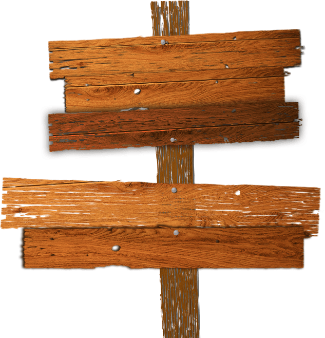 Rustic Wooden Directional Sign Planks