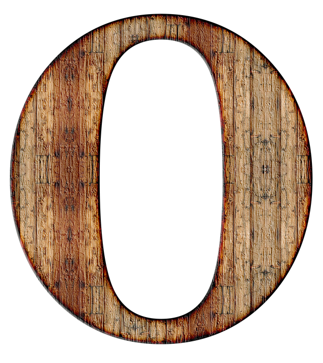 Rustic Wooden Letter O