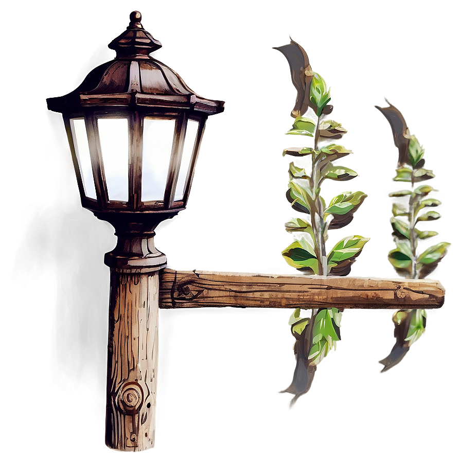 Rustic Wooden Light Post Png Hlt