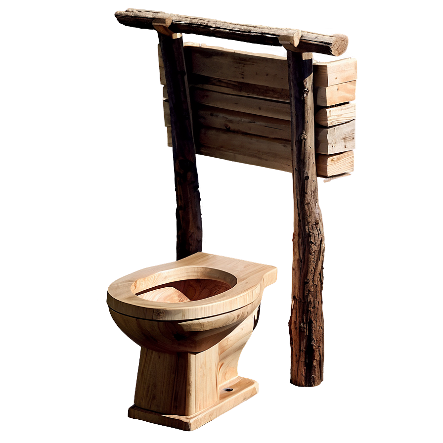 Rustic Wooden Toilet Png Wxc