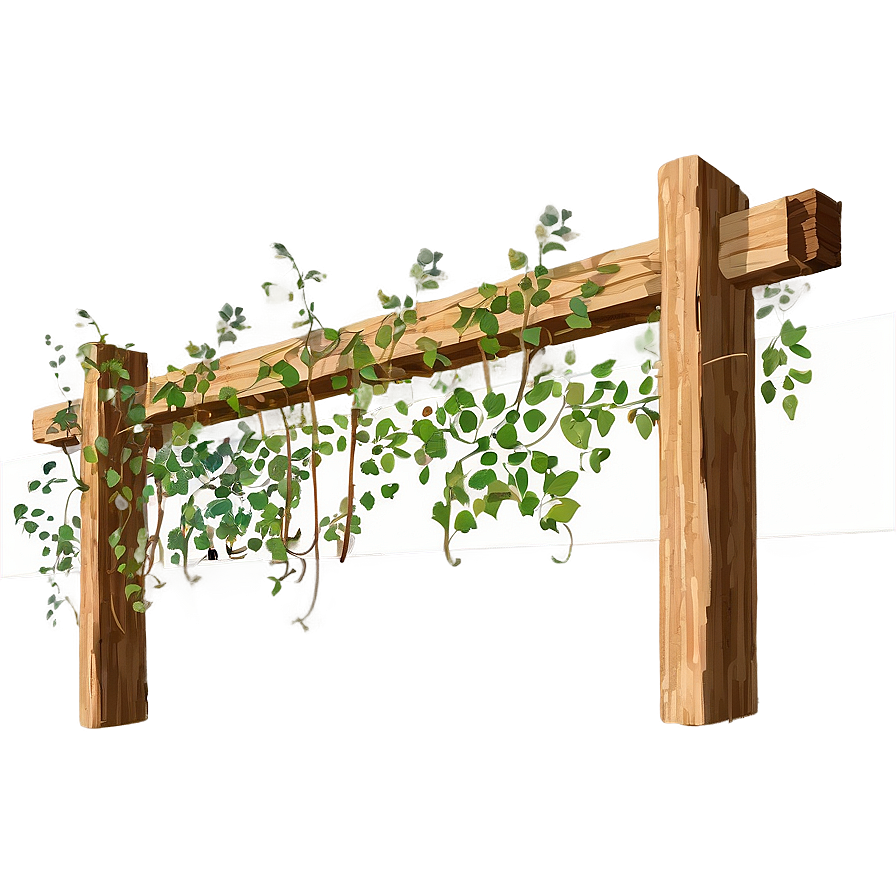 Rustic Wooden Vine Trellis Png 05042024