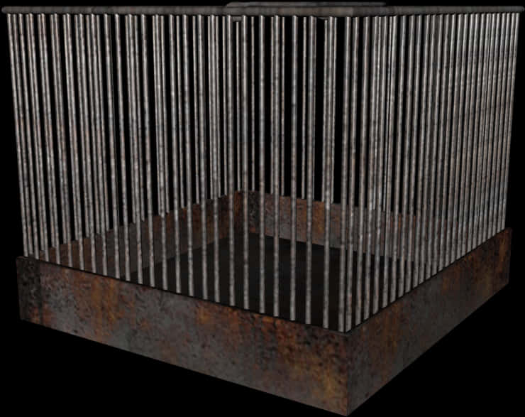 Rusty Jail Cell Bars3 D Render