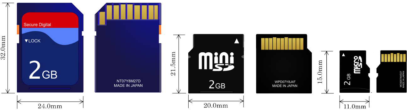 S D Memory Card Comparison