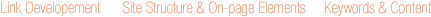 S E O Strategy Components Orange Banner PNG image with a transparent background, free high-resolution download