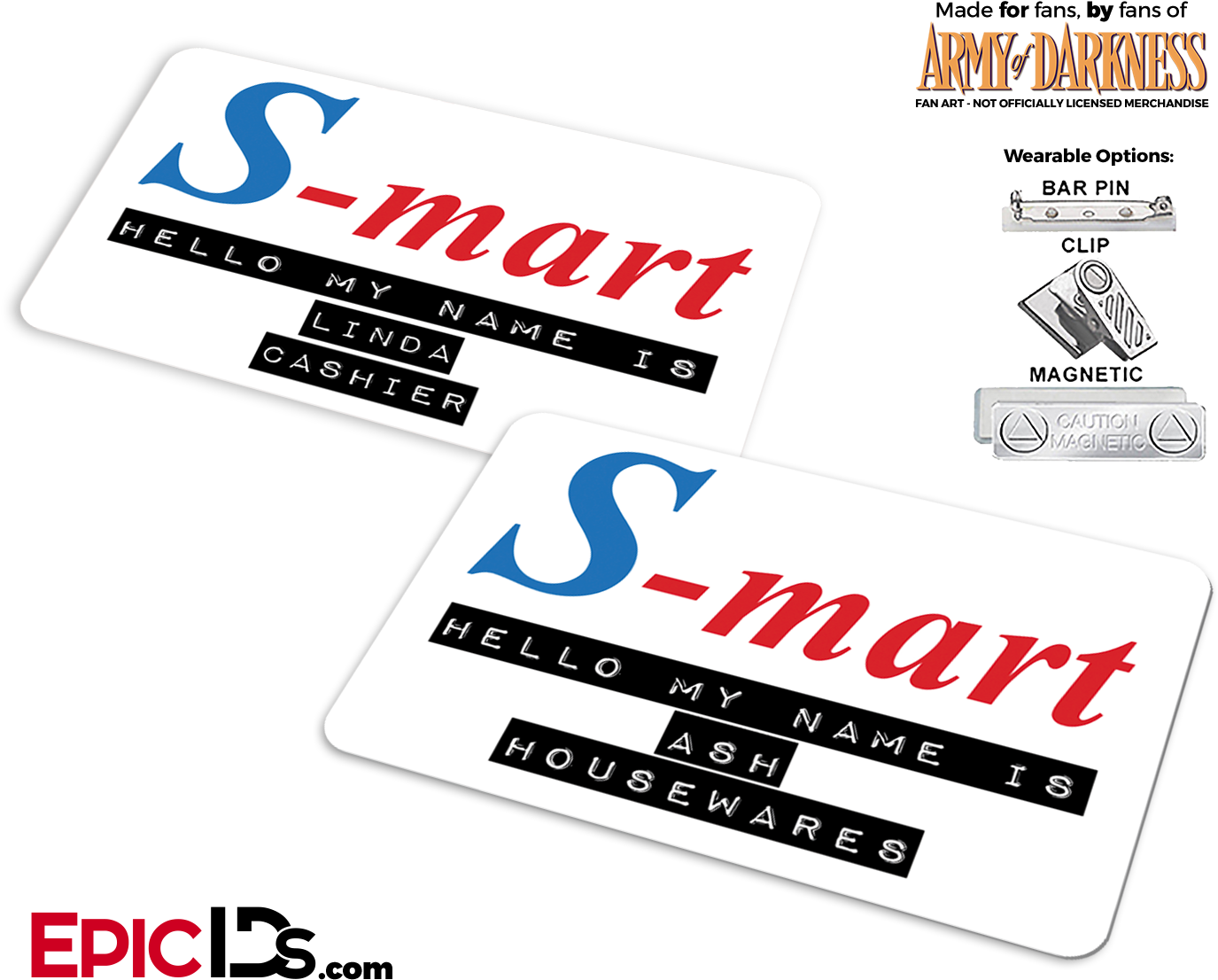 S Mart Employee Badges