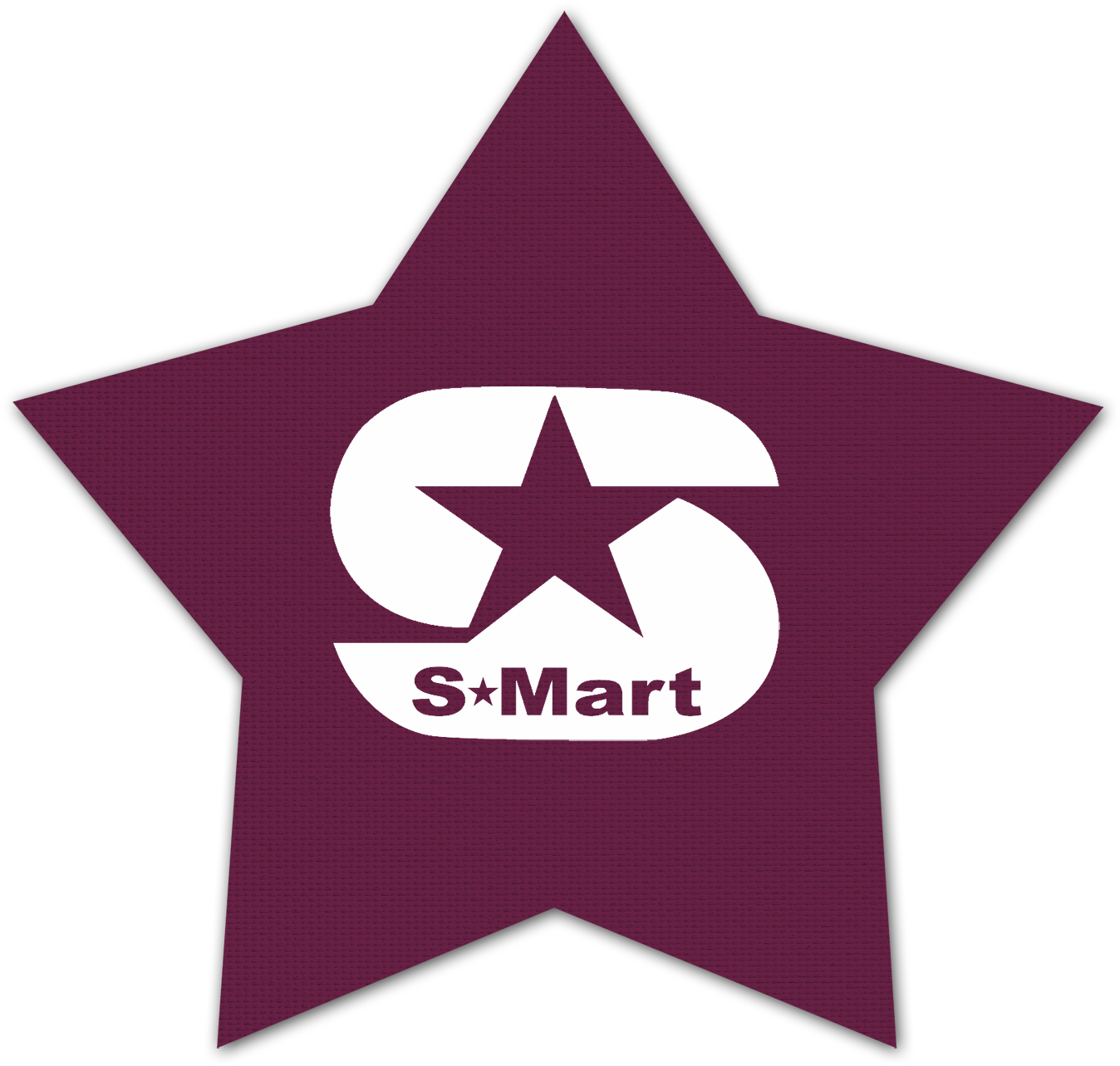 S Mart Star Logo PNG with transparent background