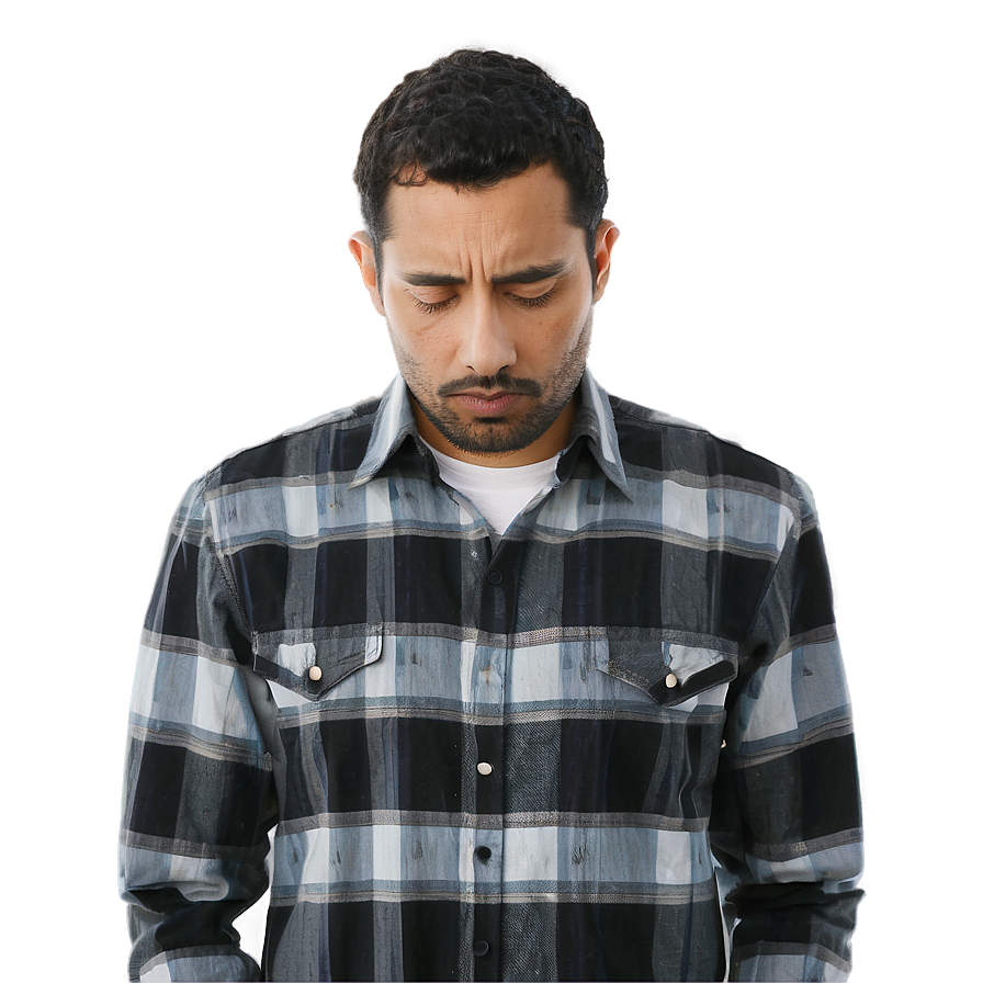 sad man b PNG with transparent background