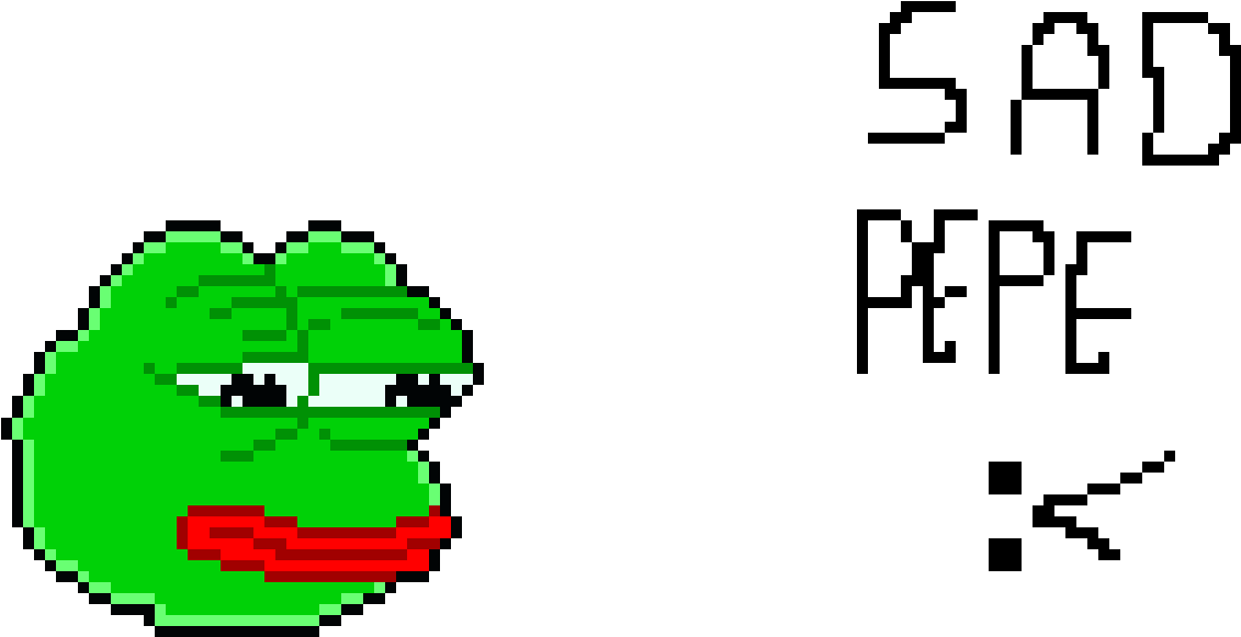 Sad Pepe Pixel Art, Hd Png Download