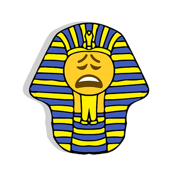 Sad_ Pharaoh_ Emoji_ Vector PNG with transparent background