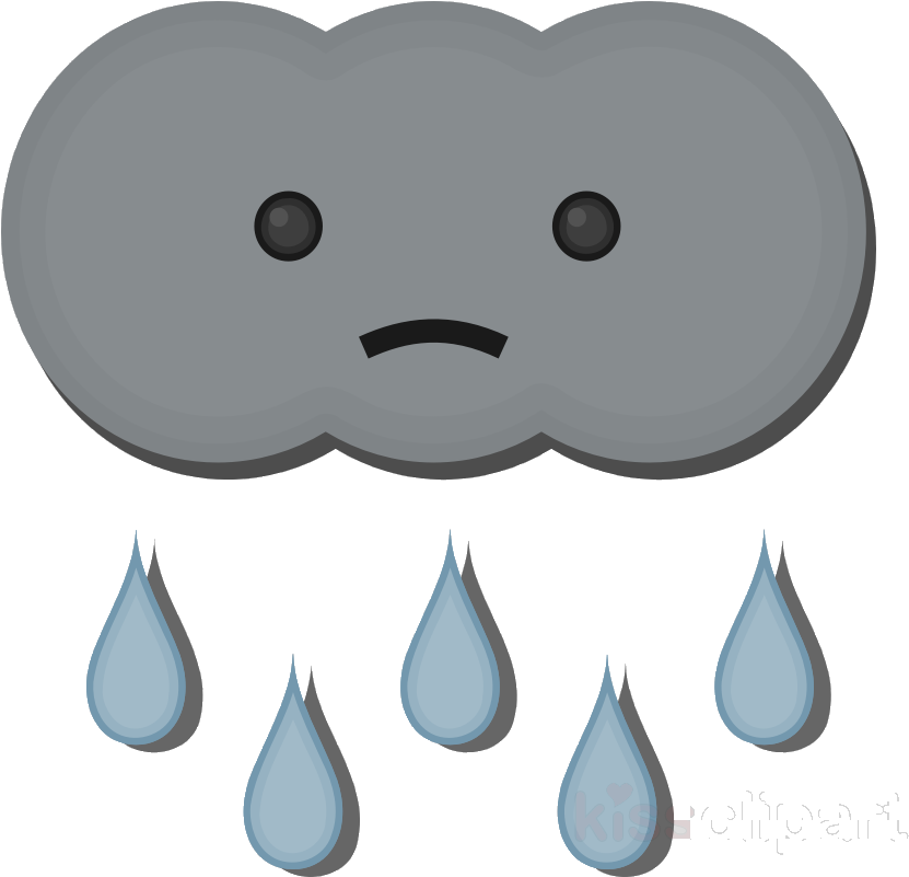 Sad Rain Cloud Png , Transparent Cartoons - Sad Cloud Clipart, Png Download PNG with transparent background