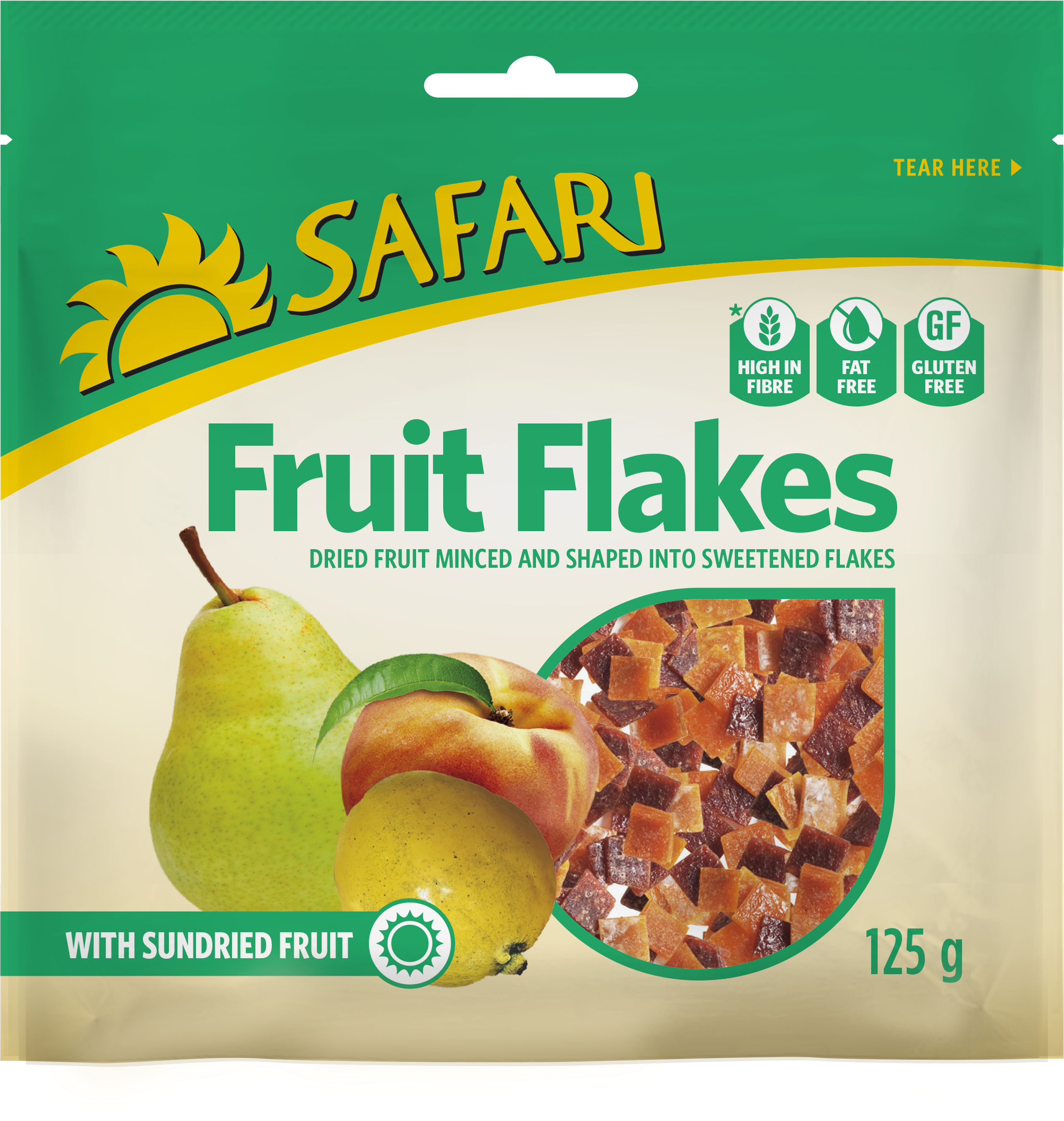 Safari Fruit Flakes Dried Fruit Package125g