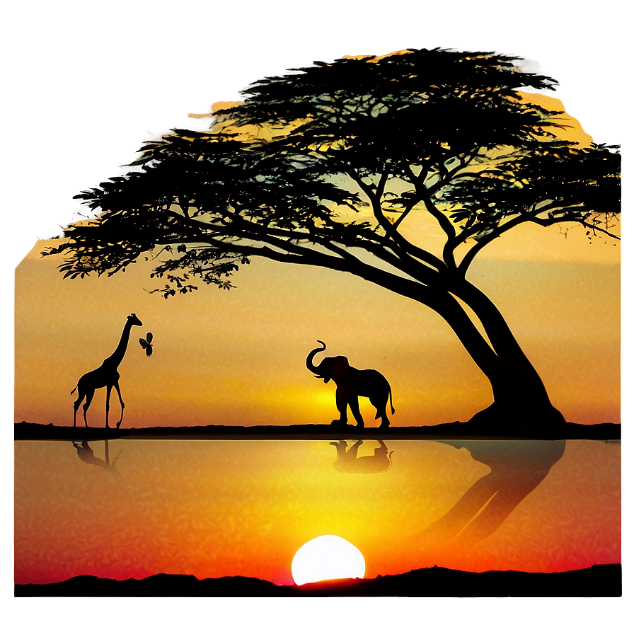 Safari Sunrise View PNG 06122024 PNG with transparent background