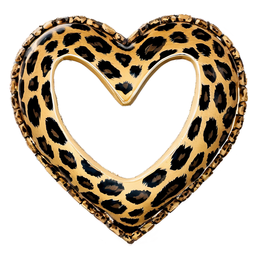 Safari Theme Leopard Heart Png 23