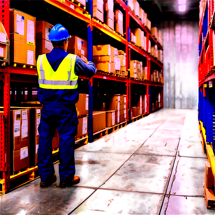 Safe Warehouse Work Environment PNG 06122024 PNG with transparent background