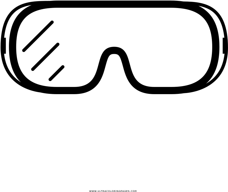 Safety Goggles Coloring Page, HD Png Download PNG with transparent background