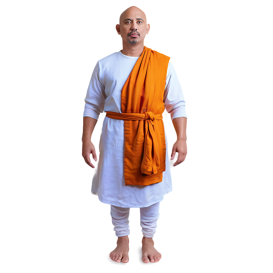 Saffron Monk Gown PNG stm PNG with transparent background