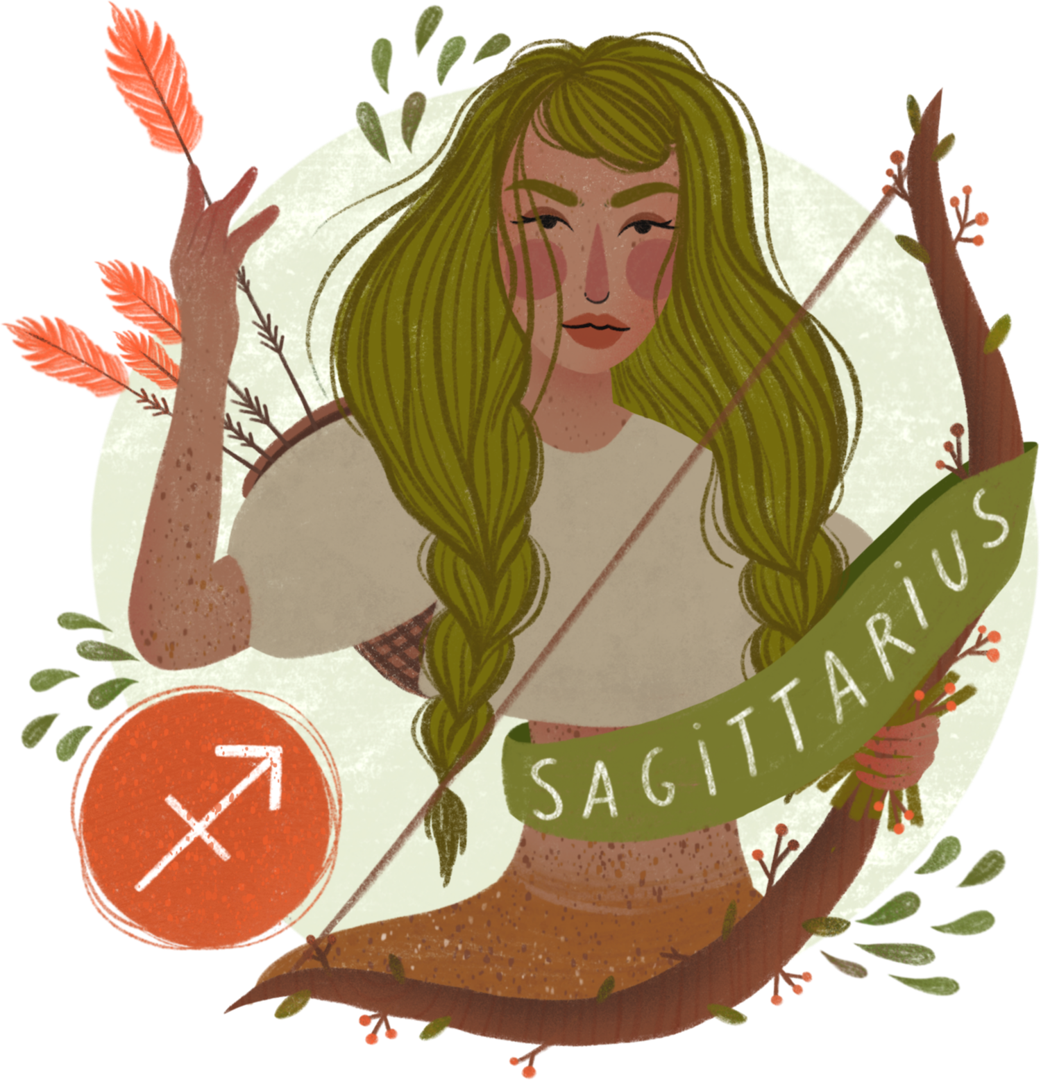 Sagittarius Zodiac Illustration