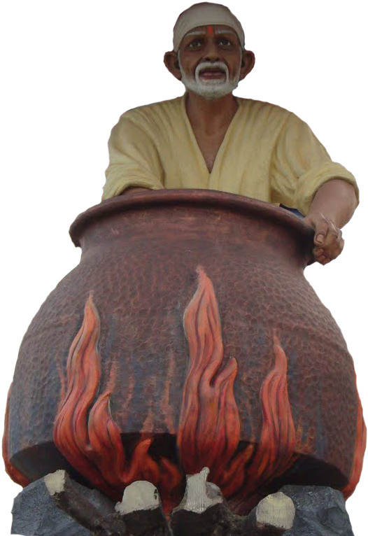 Sai Baba Statuewith Dhuni Pot