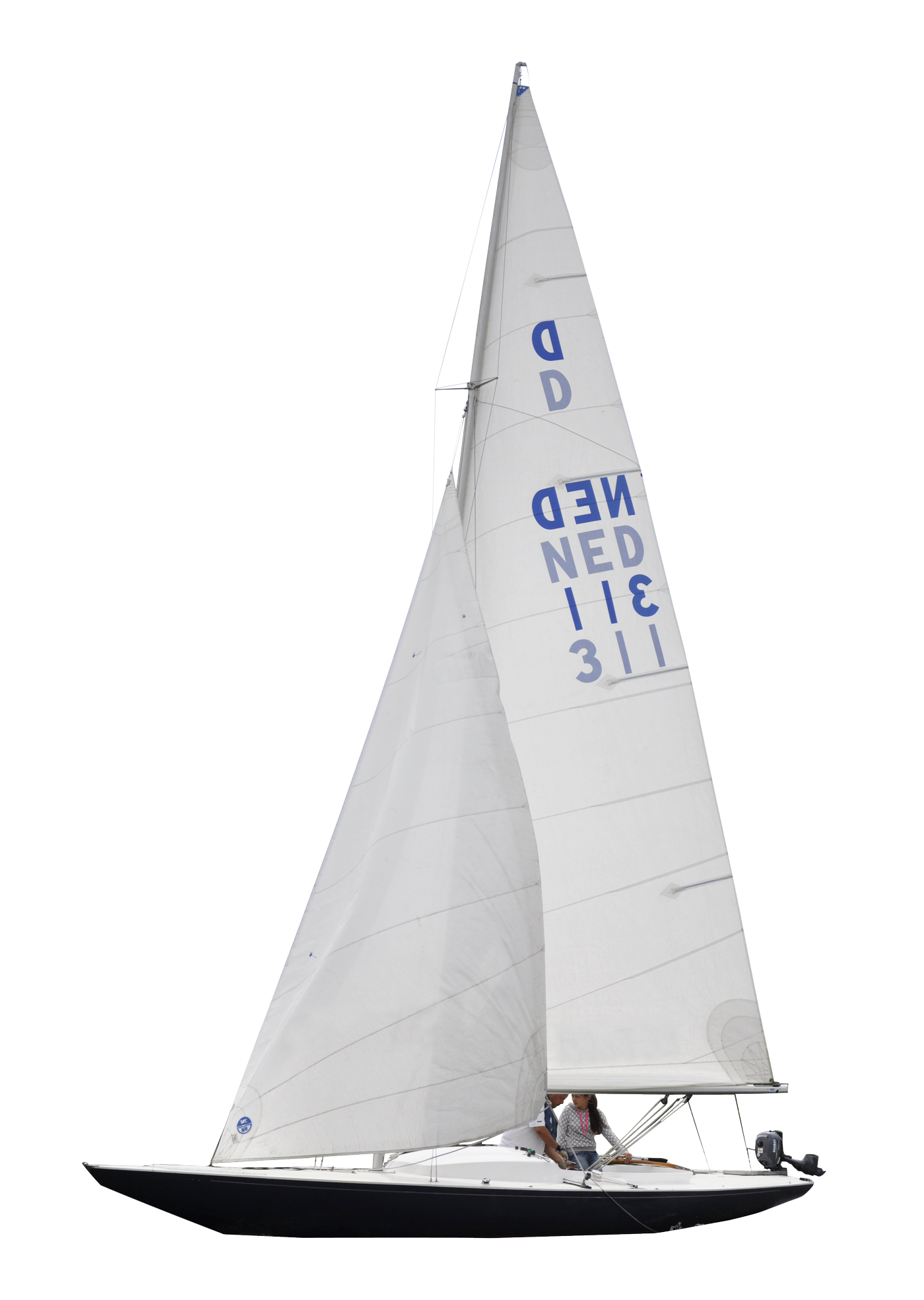 Sailboat Calm Waters Solo Sailor PNG image with a transparent background, free high-resolution download