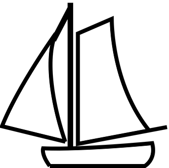 Sailboat Silhouette Graphic PNG image with a transparent background, free high-resolution download