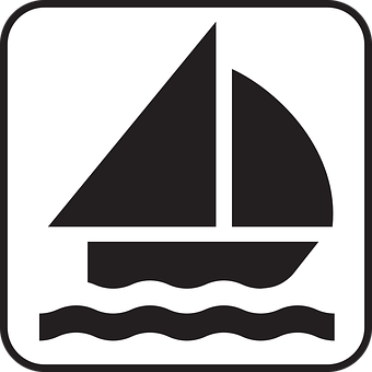 Sailboat Symbol Icon PNG with transparent background