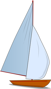 Sailboat Vector Illustration PNG with transparent background