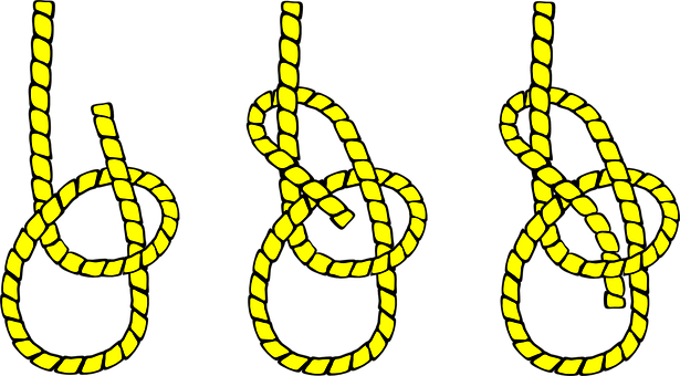 Sailing Knots Progression PNG with transparent background