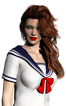 Sailor Inspired3 D Character