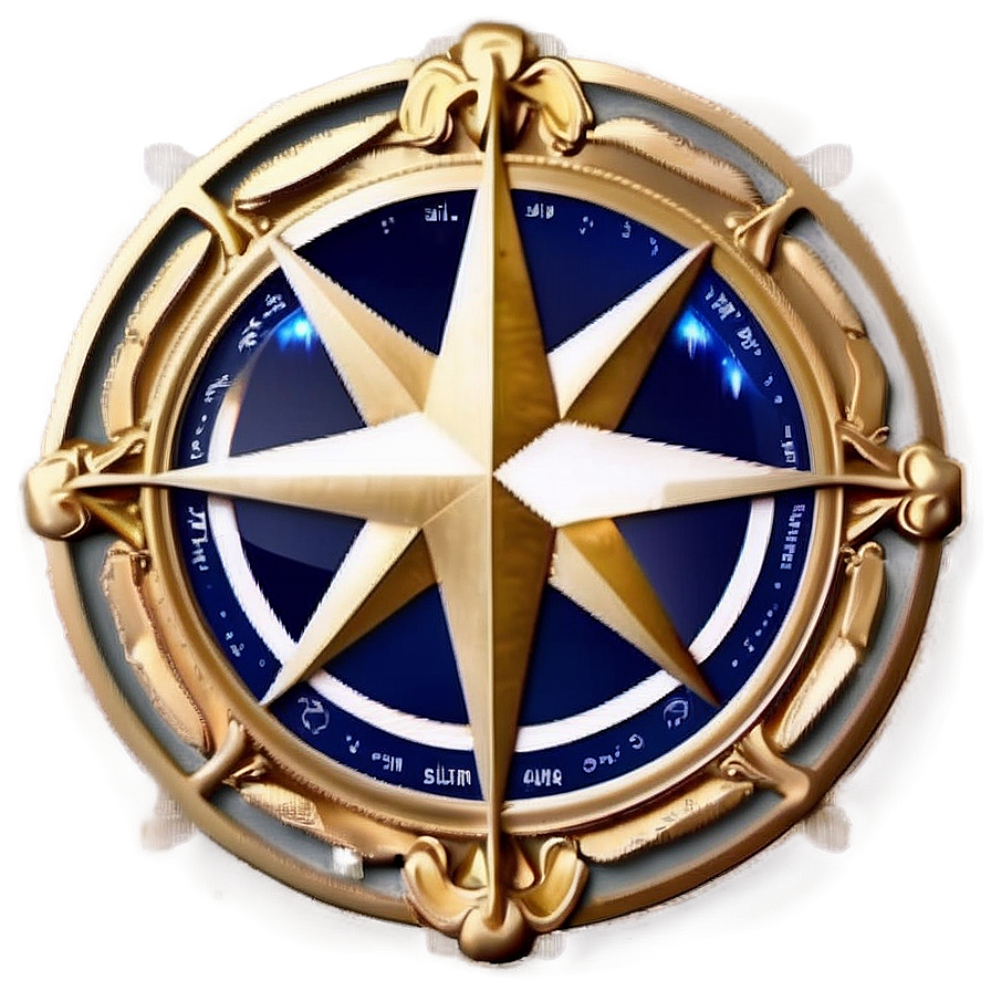 Sailor's Compass Rose Emblem Png 05252024