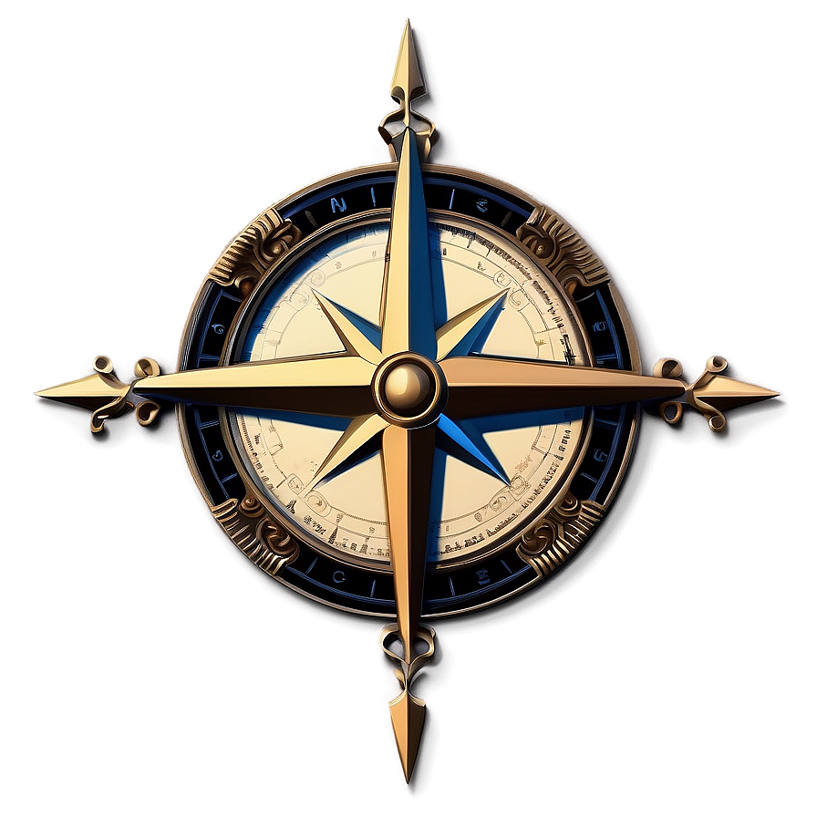 Sailor's Compass Rose Emblem Png 13