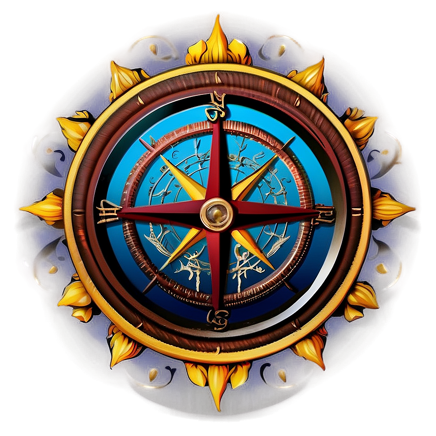 Sailor's Compass Rose Emblem Png 79