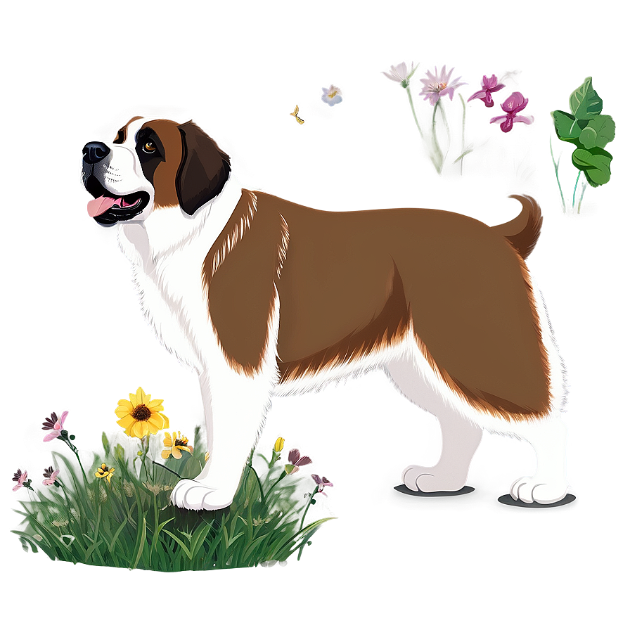 Saint Bernard In Summer Png 06252024