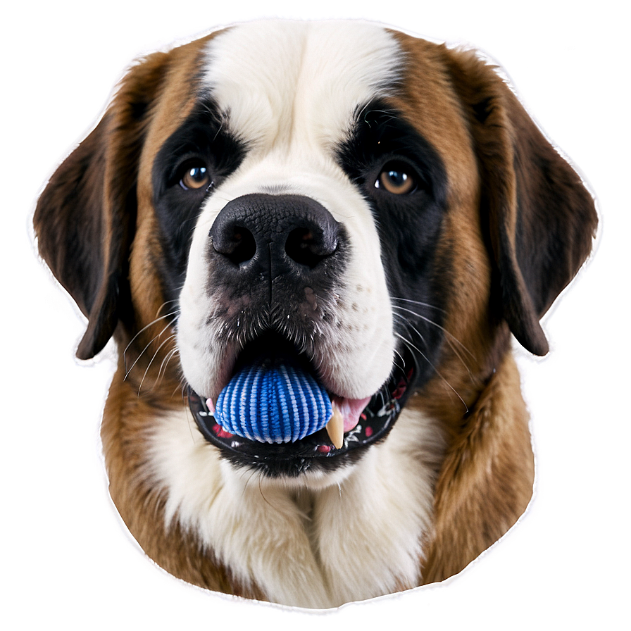 Saint Bernard With Blue Bandana Png Foe79