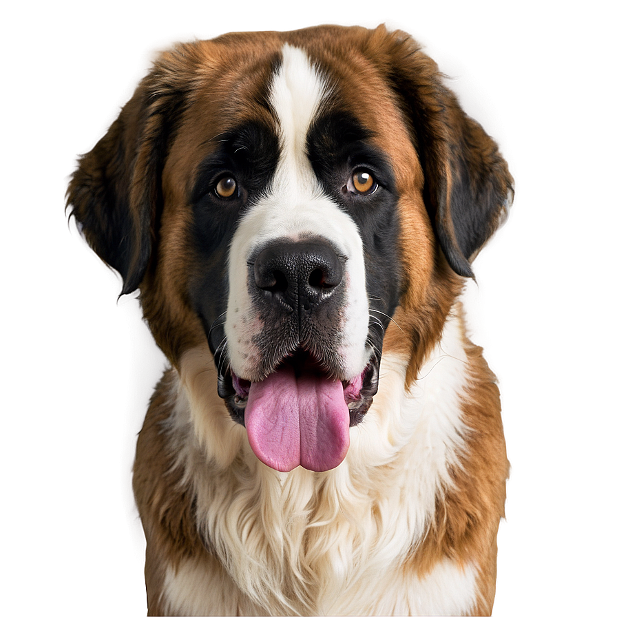 Saint Bernard With Eyes Closed Png 06252024