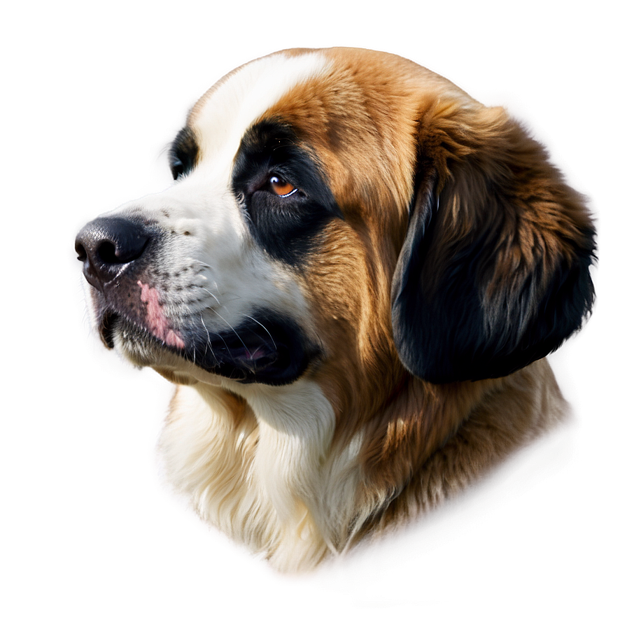 Saint Bernard With Eyes Closed Png Pjv