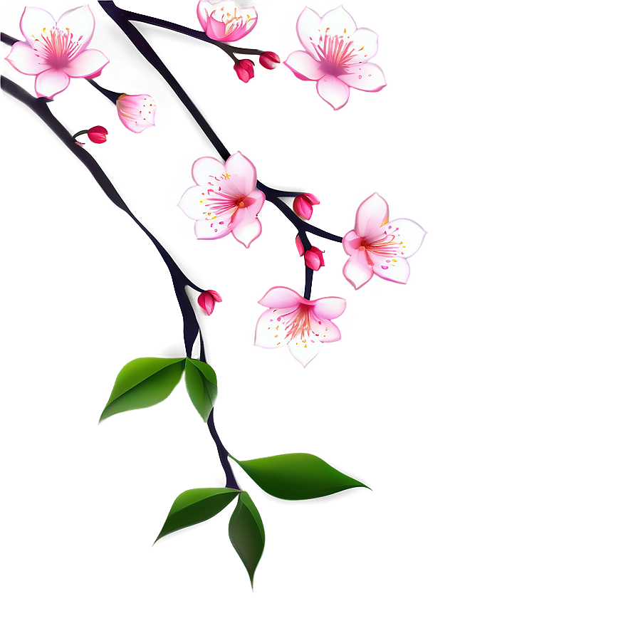 Sakura Flower Illustration Png Iid