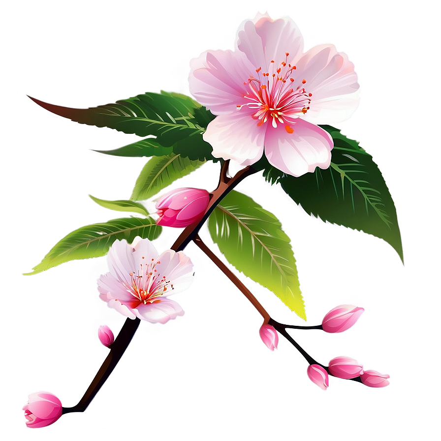 Sakura Flower Vector Png Qdf98