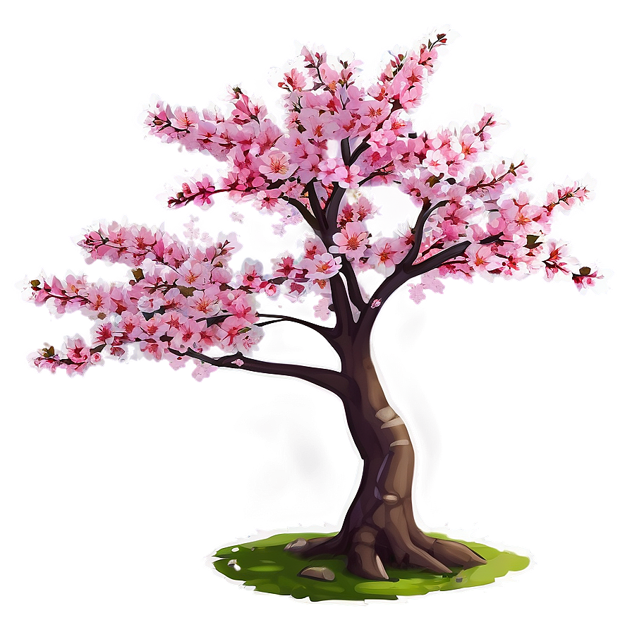 Sakura Tree In Anime Style Png Pel86