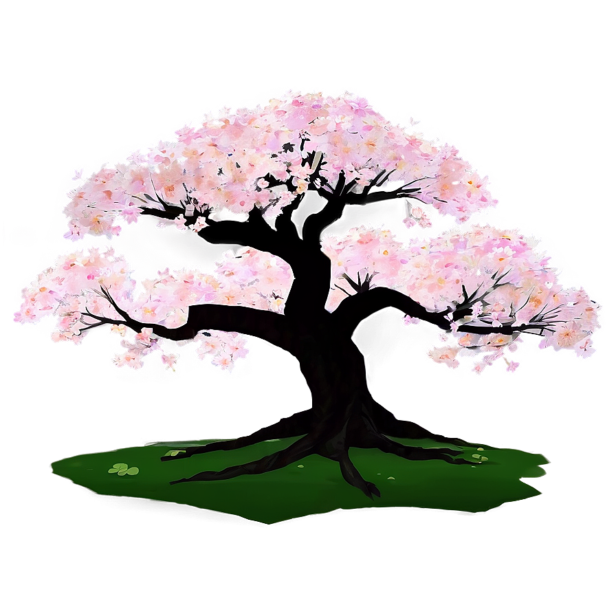 Sakura Tree Sunset Silhouette Png Pdd