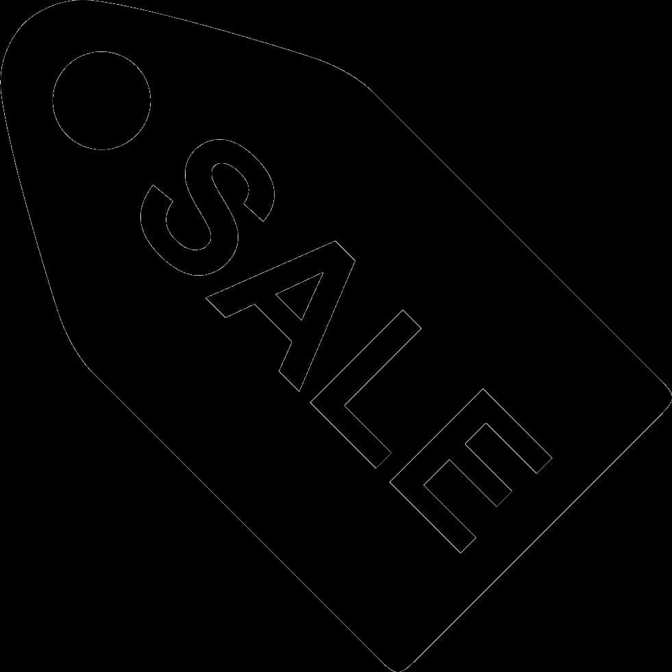 Sale Tag Outline PNG with transparent background