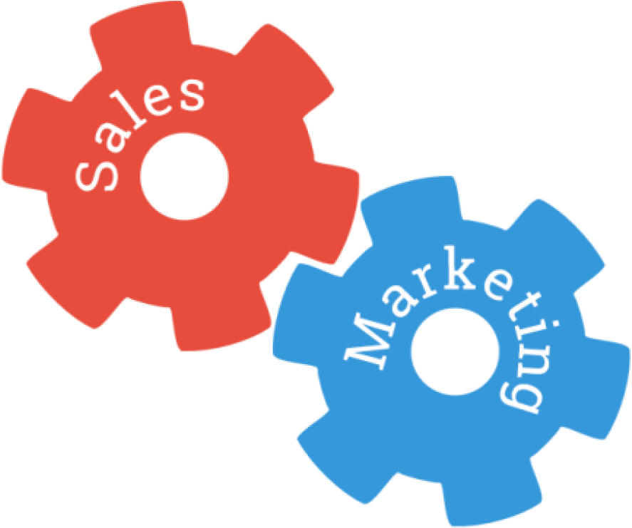 Sales Marketing Interlocking Gears