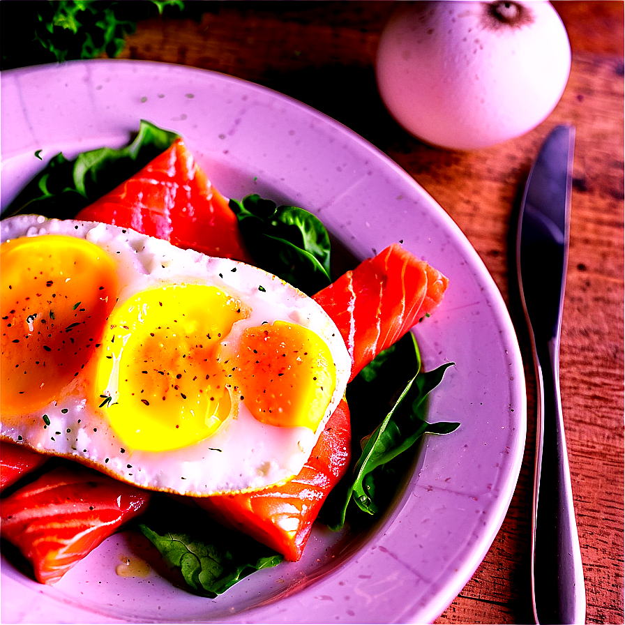 Salmon And Egg Breakfast Png 05242024