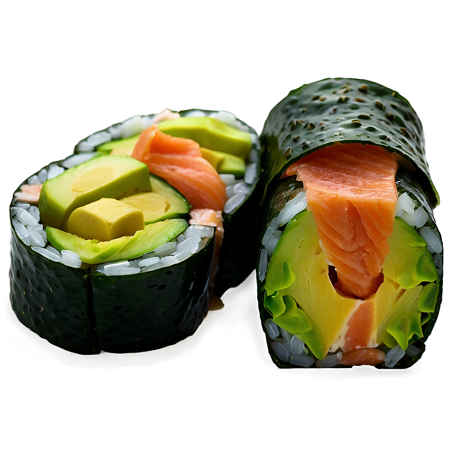 Salmon Avocado Roll Png Tgj56