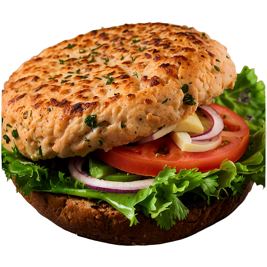 Salmon Burger With Dill Png 05242024