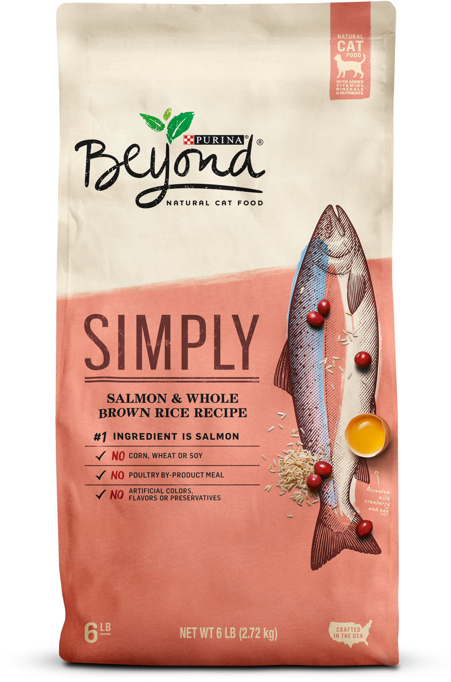Purina Beyond Simply Salmon & Whole Brown Rice Recipe, HD Png Download PNG with transparent background