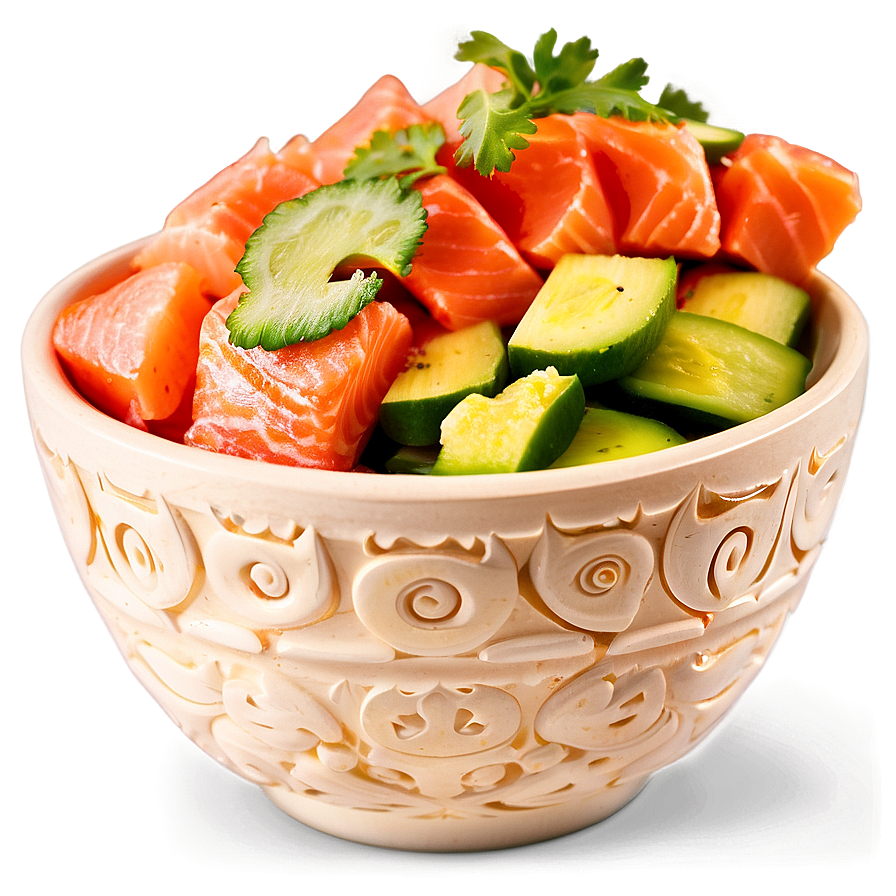 Salmon Ceviche Bowl Png Gne42