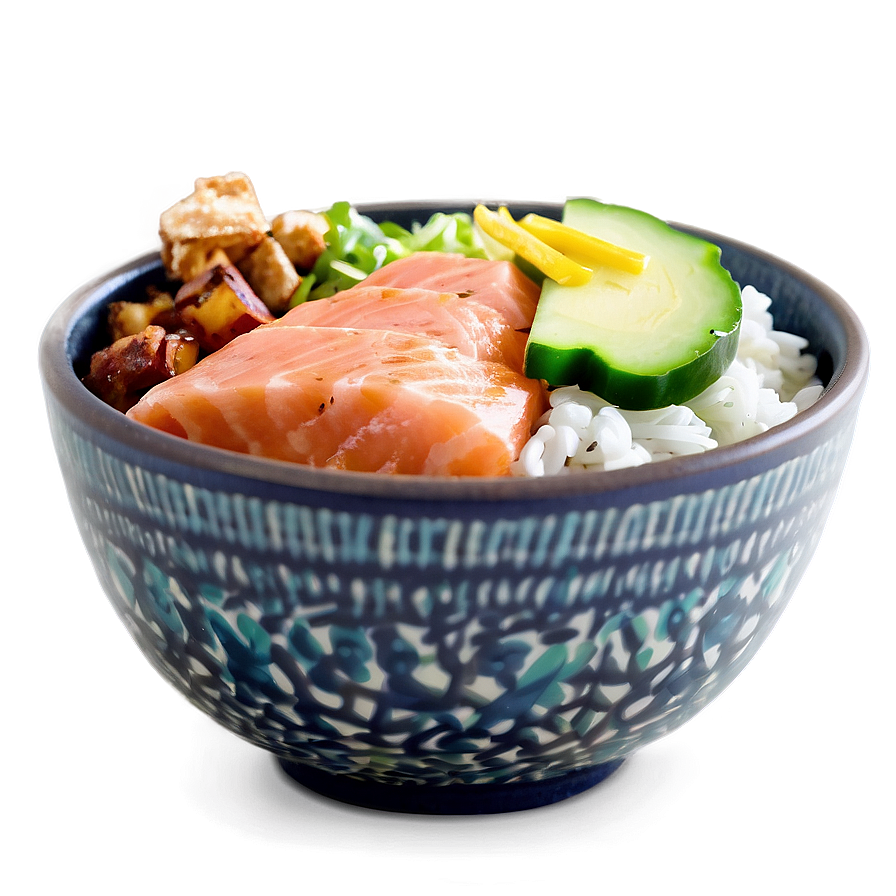 Salmon Poke Bowl Png 05242024