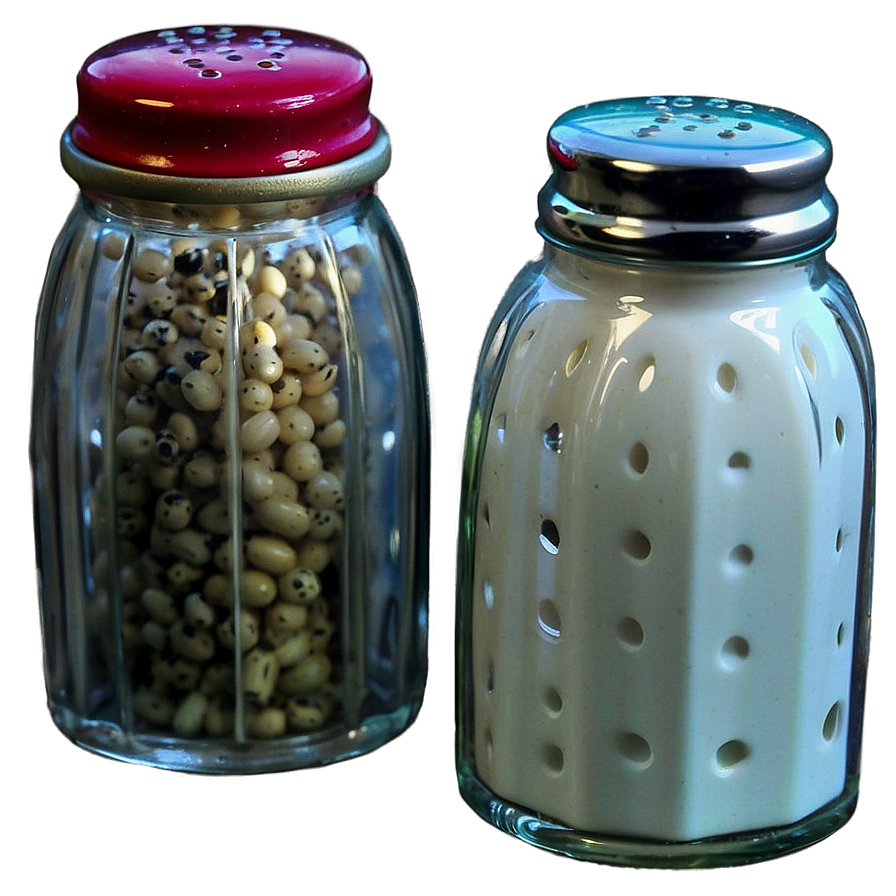 Salt And Pepper Shakers With Caddy Png Nmv31